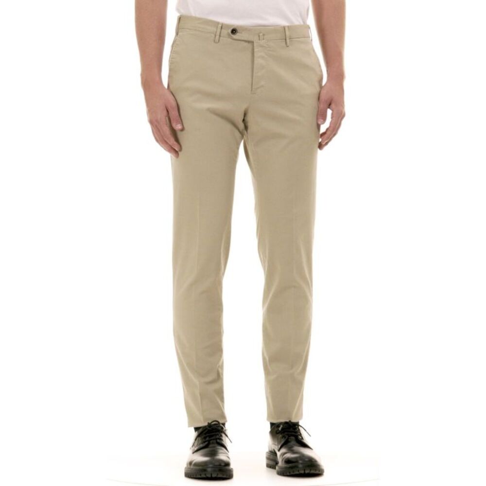 TORIN OPIFICIO Mens Beige Slim Fit Cashmere Pants 52